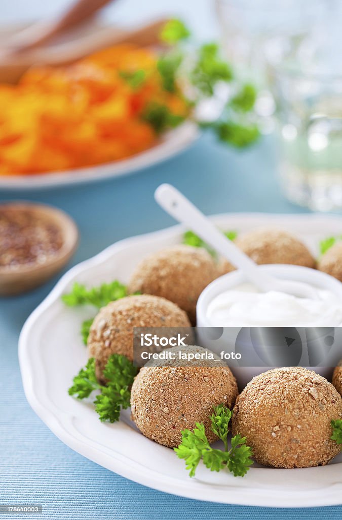 Chicken croquettes "Chicken croquettes, breaded bran, selective focus" Croquette Stock Photo