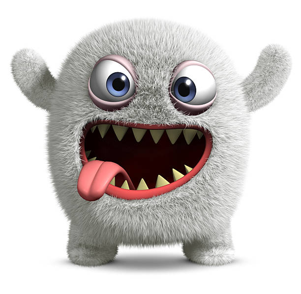halloween monster Furry monster ugly cartoon characters stock pictures, royalty-free photos & images
