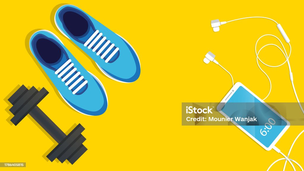 Excercise Tutorial Backfround Gym And Exercise Background Flat Vector Illustration Stock Illustration ...
