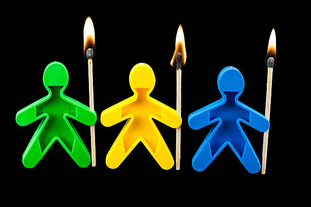 istock Color human holding burning matchstick 178640642