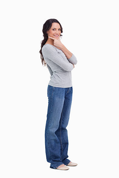 istock Side view of thoughtful smiling woman 178640762