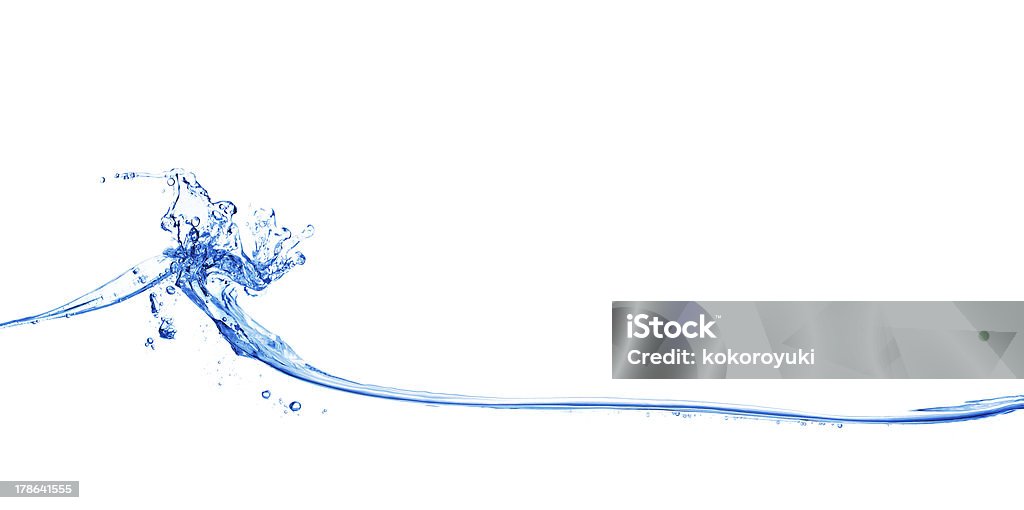 water wave closeup of water wave isolated on white Activity Stock Photo