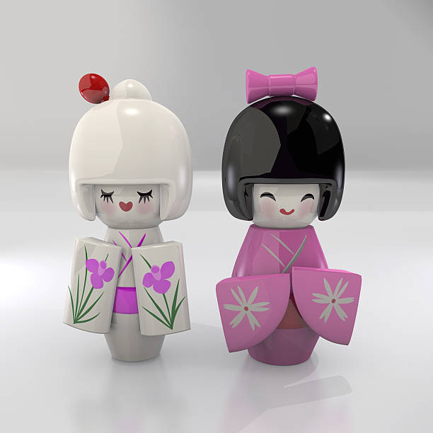 istock Kokeshi Geisha Dolls 178642391