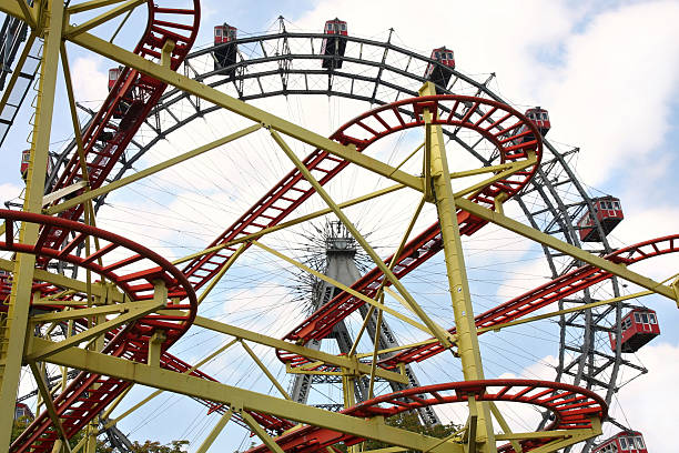 istock Roller coaster and large ferris wheel in Prater, Vienna, Austria 178643153