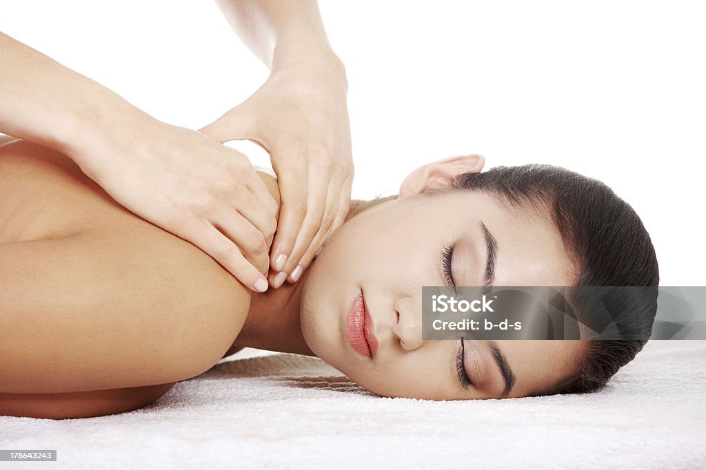 Jovem mulher com Massagem no spa de - Royalty-free 20-24 Anos Foto de stock