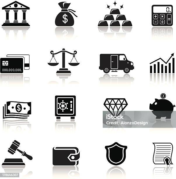 Ensemble Dicônes Banque Et Finance Vecteurs libres de droits et plus d'images vectorielles de Activité bancaire - Activité bancaire, Affaires, Affaires d'entreprise