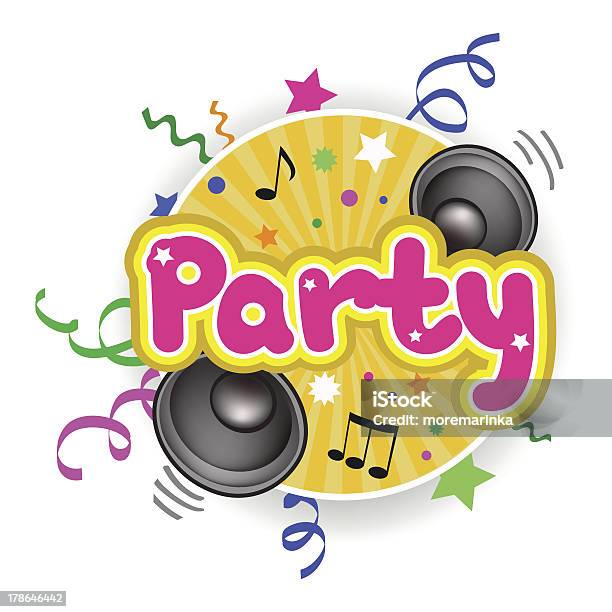 Bright Icon With The Party Stock Illustration - Download Image Now - Activity, Backgrounds, Circle