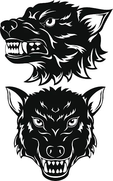 Vector illustration of wolf head