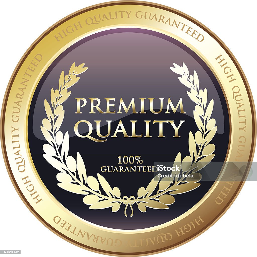 Premio Qualità Premium - arte vettoriale royalty-free di Dorato - Colore descrittivo