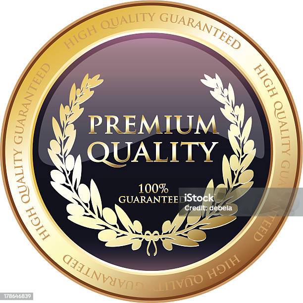 Premio Qualità Premium - Immagini vettoriali stock e altre immagini di Dorato - Colore descrittivo - Dorato - Colore descrittivo, Oro - Metallo, Accordo d'intesa