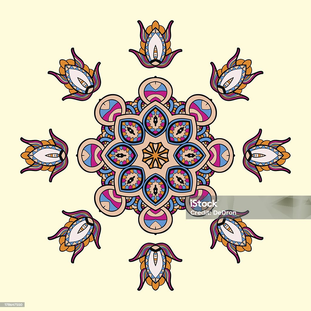 steampunk Circle Spitze ornament, runde Dekorative geometrische Muster - Lizenzfrei Kreis Vektorgrafik