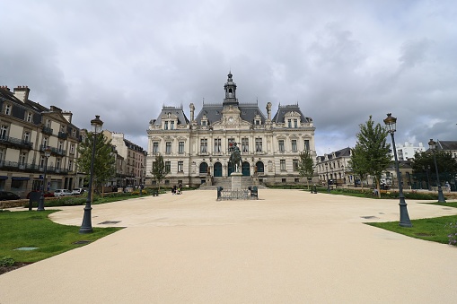 The town hall, exterior view, town of Vannes, department of Morbihan, Brittany, France