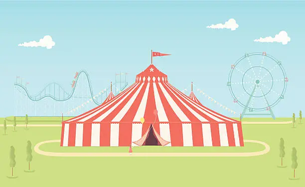 Vector illustration of Circus Tent