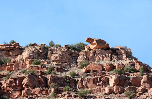 a view of turtle rock in Verde Canyon, Arizona