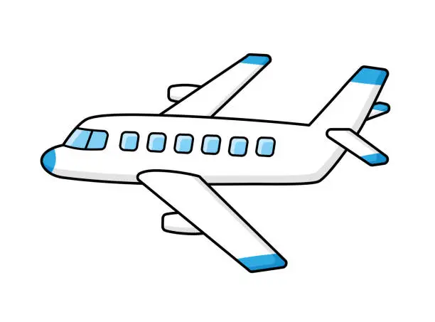 Vector illustration of Jet airplane isolated