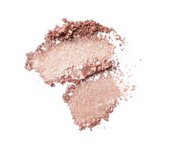 istock Crushed eye shadow on white background, top view. Professional makeup product 1786553634