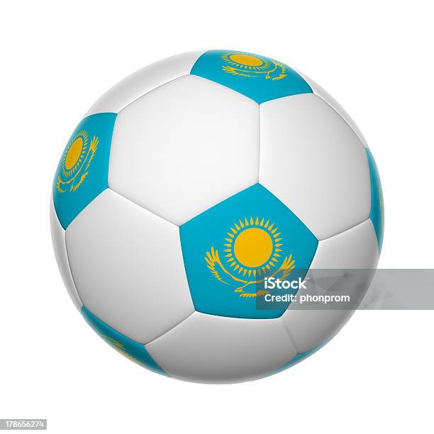 Kazajistán Pelota De Fútbol Foto de stock y más banco de imágenes de Asia - Asia, Bandera, Cuadrado - Composición