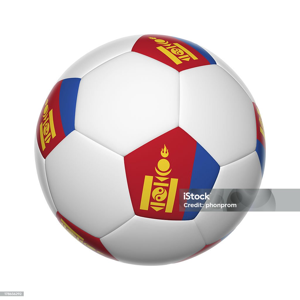 Mongolia pelota de fútbol - Foto de stock de Bandera libre de derechos