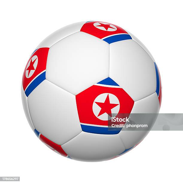 Nordkoreanische Fußball Ball Stockfoto und mehr Bilder von Asien - Asien, Digital generiert, Dreidimensional