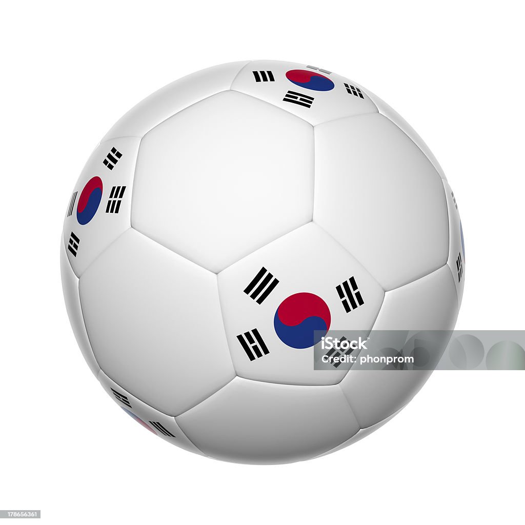 Южнокорейский Футбольный мяч - Стоковые фото Азия роялти-фри