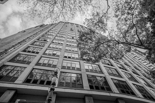 Bank of Sao Paulo Building, listed monument in the center of SÃ£o Paulo.