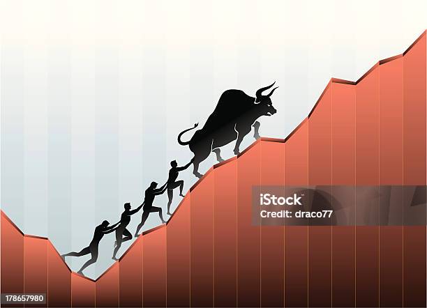 Vetores de Bull Economia Trabalho Em Equipe e mais imagens de Abstrato - Abstrato, Animal, Aprimoramento