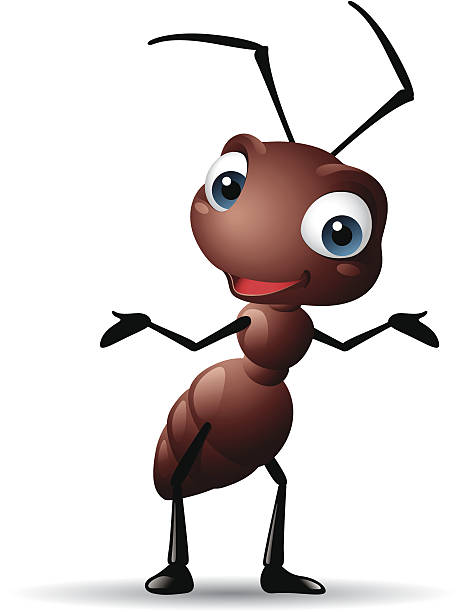 Ant - cartoon illustration of an ant ant stock illustrations