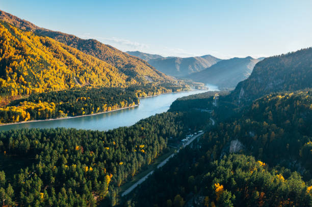 istock Autumnal Altai from aerial view 1786728291