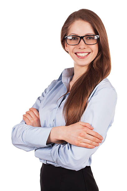 istock Charming young woman in stylish glasses 178677200