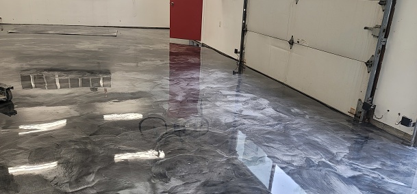 Metallic Epoxy flooring for garages and business