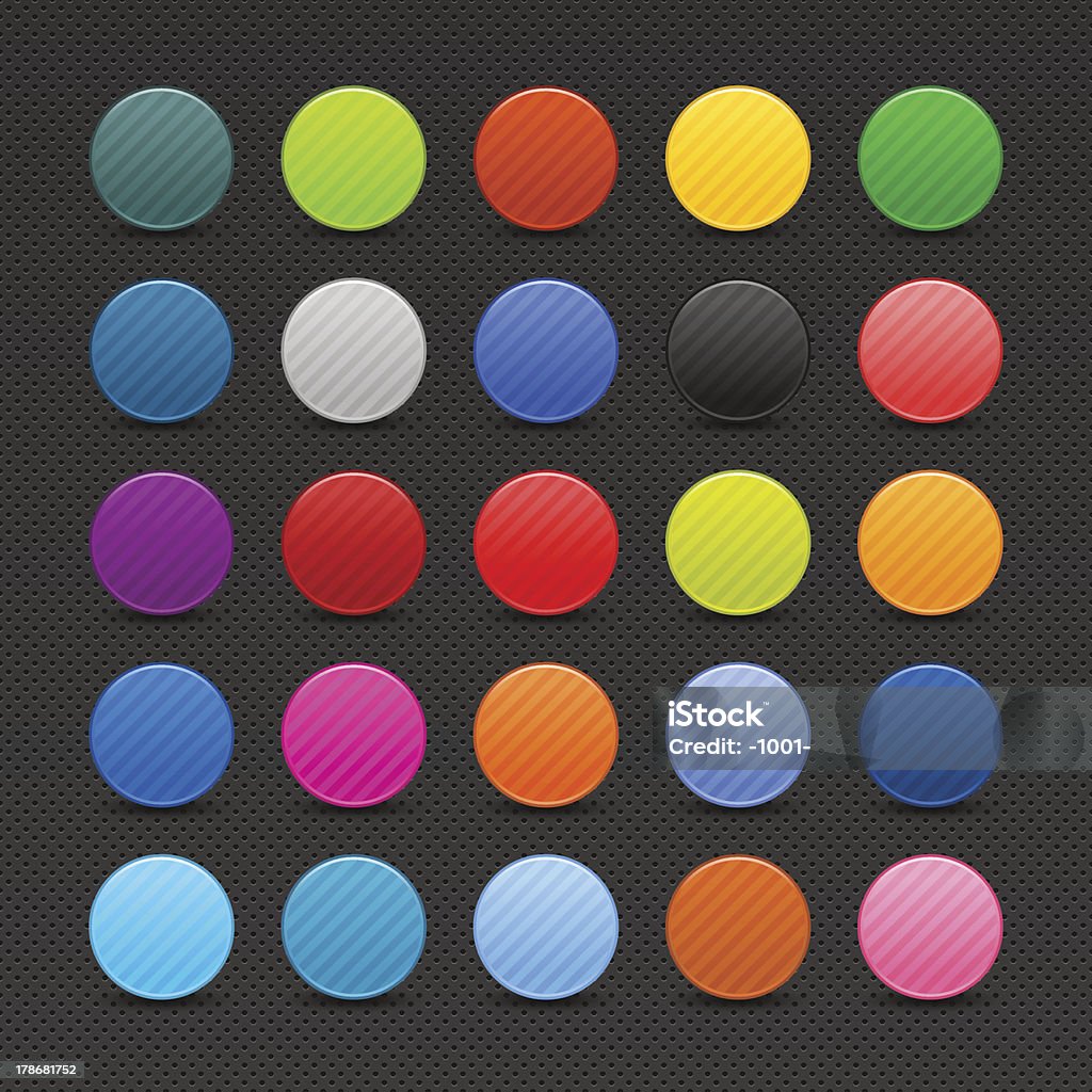 Vacío circle pelado web icono botón de perforación textura de sombra - arte vectorial de Amarillo - Color libre de derechos