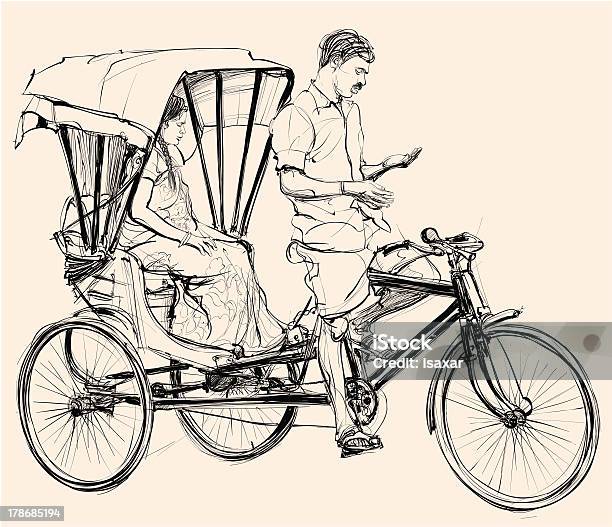 Indian Rickshaw Vector Indian Rickshaw Stock Illustration - Download Image Now - Rickshaw ...