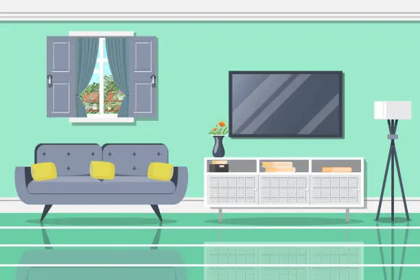 Vector illustration of Interior Design 4