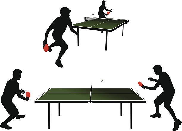 Table Tennis vector art illustration