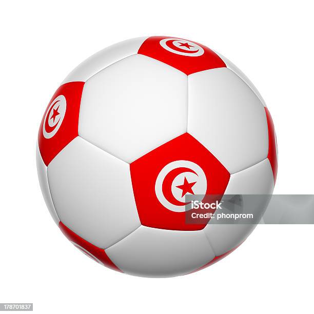 Tunisia Soccer Ball Stock Photo - Download Image Now - Africa, Cut Out, Digitally Generated Image