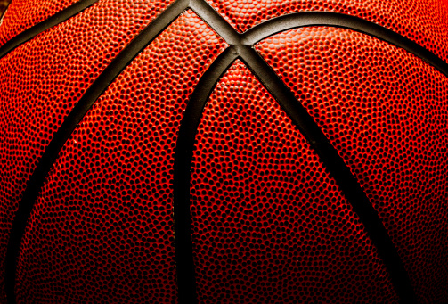 Abstract close up of basketball