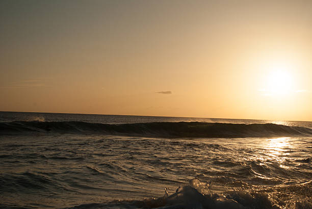 ウェイブズの夕日 ストックフォト