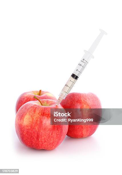 Apple With Needle Stock Photo - Download Image Now - Agriculture, Apple - Fruit, Biology