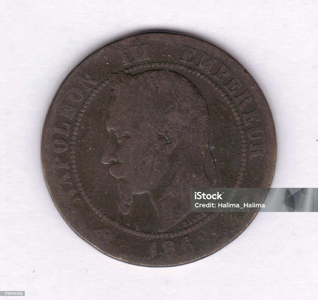 Moeda de Numismática: 1862 França 10 Centimes (67112) - Foto de stock de Antigo royalty-free