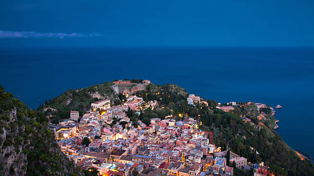 istock Panorama of Taormina during the blue hour 178704243