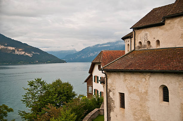 spiez thunersee - switzerland lake thun people spiez foto e immagini stock