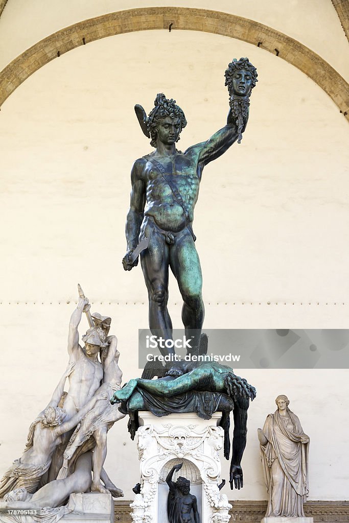 Perseo con la cabeza de Medusa - Foto de stock de Loggia Dei Lanzi libre de derechos