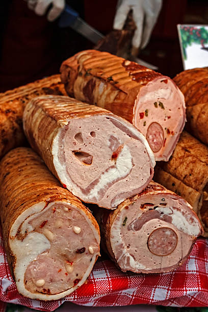istock Traditional sausages, cut to be served 178705321