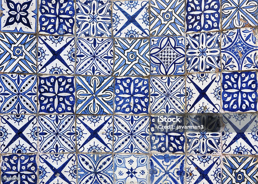 Fundo de azulejo vintage Marroquino - Royalty-free Cultura Marroquina Foto de stock