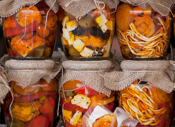 istock Feta cheese and olives in a jar 178706481