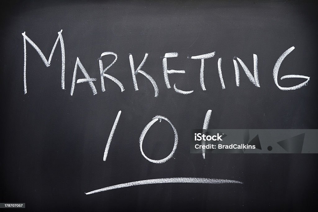 Marketing 101 Marketing 101 introduction course on blackboard Number 101 Stock Photo