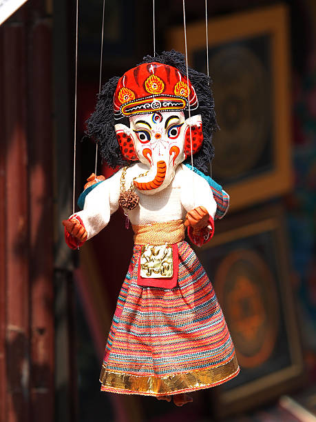 ganesh puppet og Ganesh god in Nepal antique chinese dolls pictures stock pictures, royalty-free photos & images