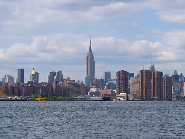 Manhattan from Bedford stock photo