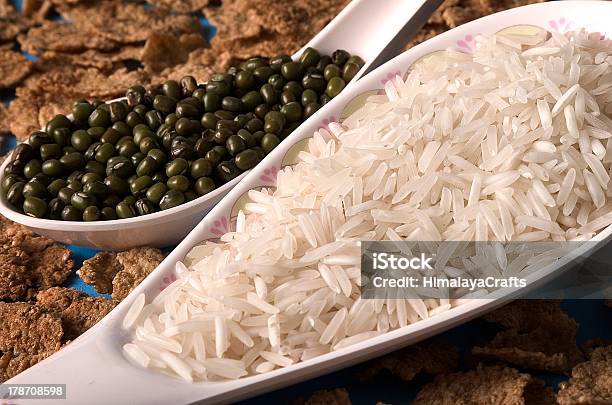 Rice And Lentils Stock Photo - Download Image Now - Angle, Asia, Cereal Plant