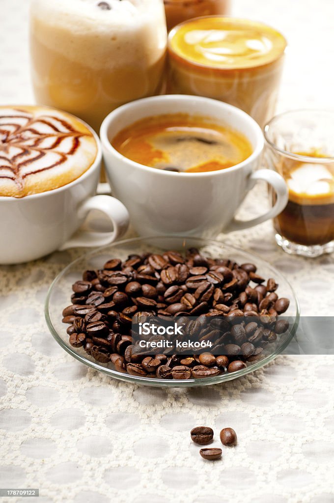 Seleção de diferentes tipos de café - Foto de stock de Bebida royalty-free